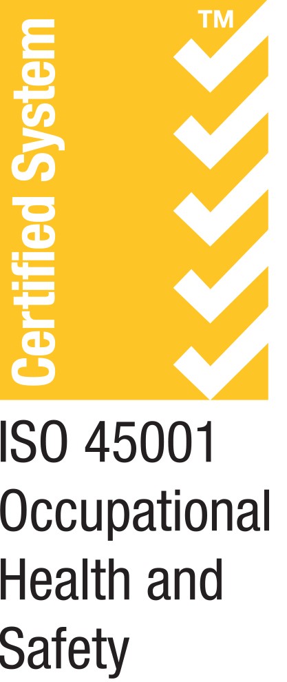 ISO 45001 Occupational Health and Safety certified
